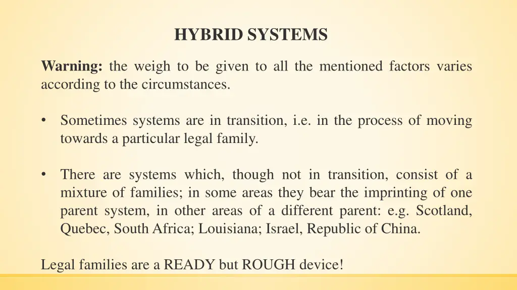 hybrid systems