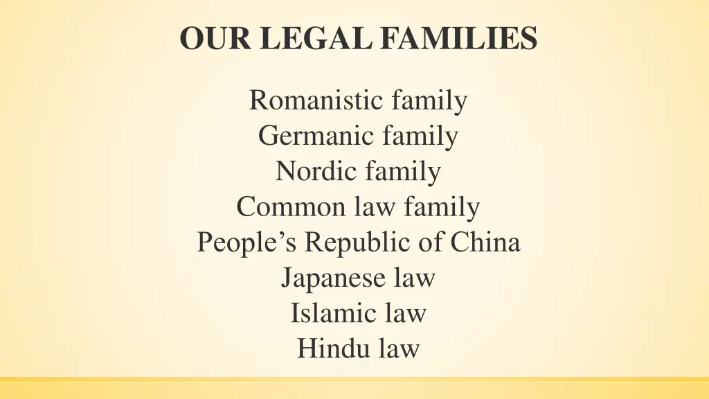 our legal families