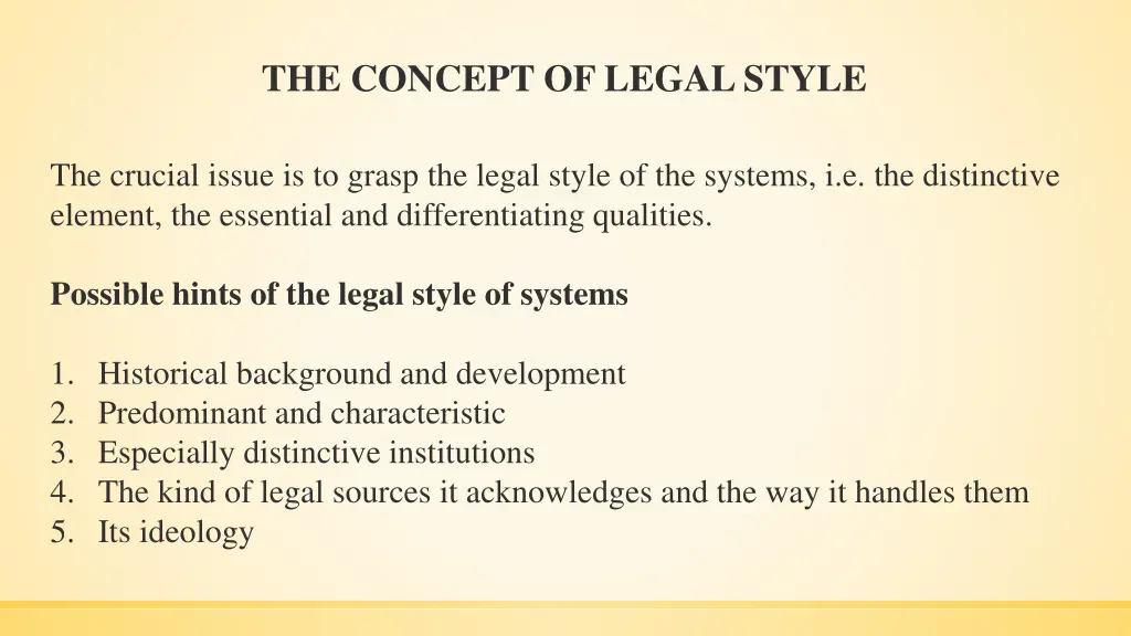 the concept of legal style