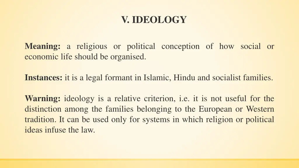 v ideology