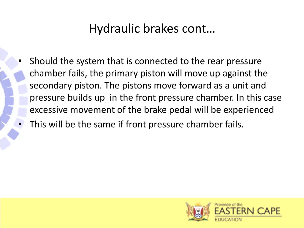 hydraulic brakes cont 1