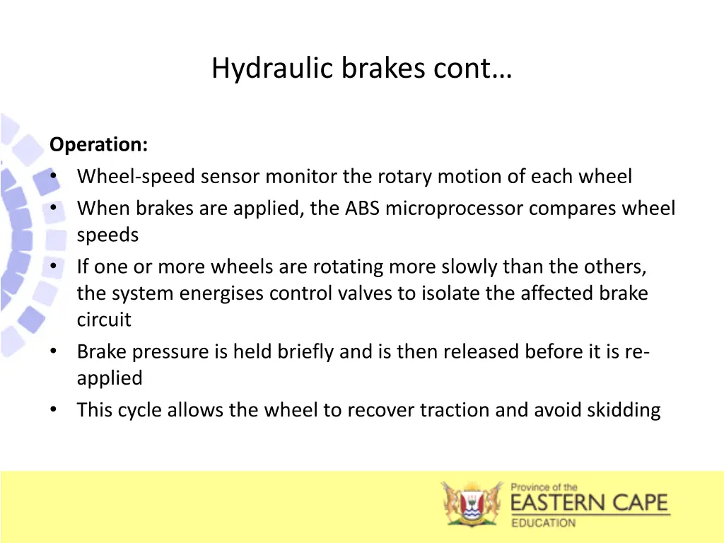 hydraulic brakes cont 10