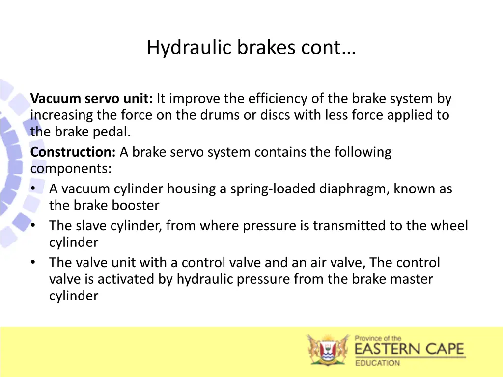 hydraulic brakes cont 4