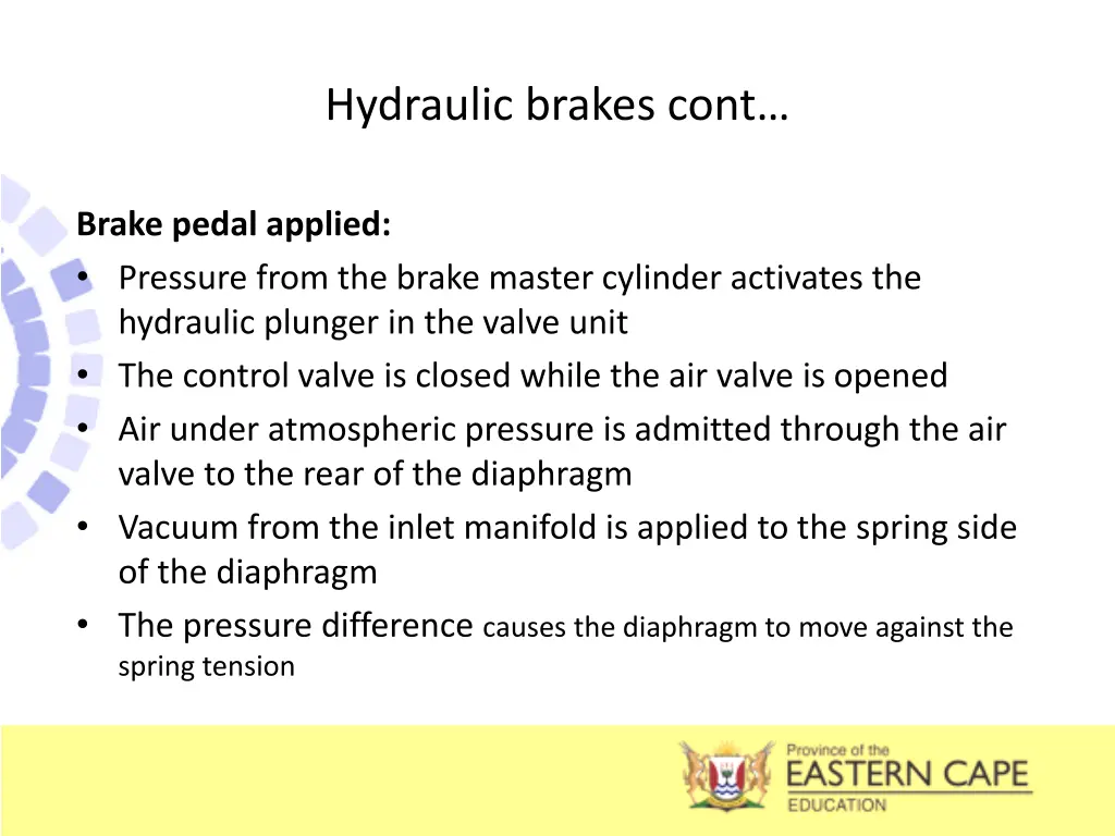 hydraulic brakes cont 5