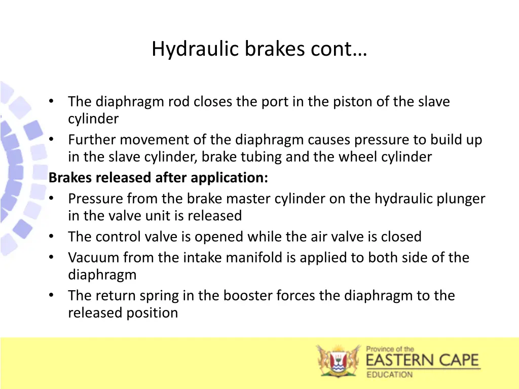 hydraulic brakes cont 6