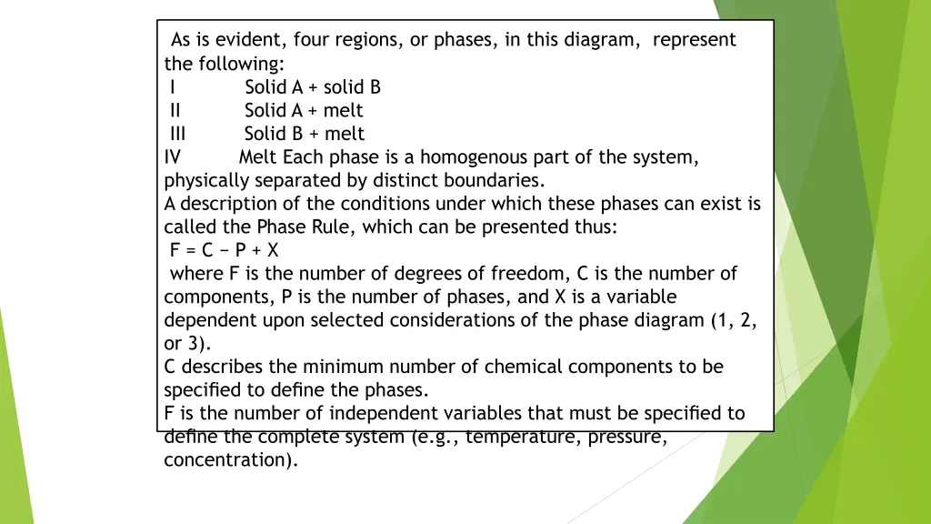 as is evident four regions or phases in this