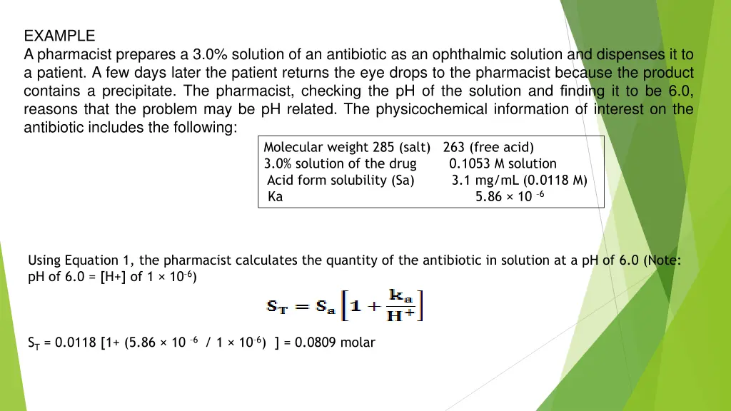 example a pharmacist prepares a 3 0 solution