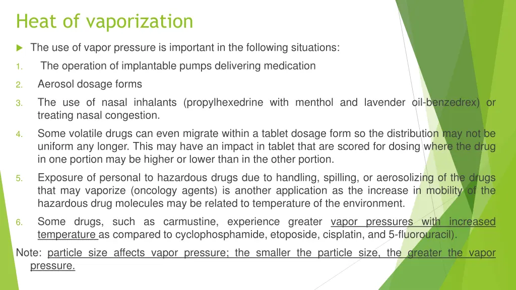 heat of vaporization