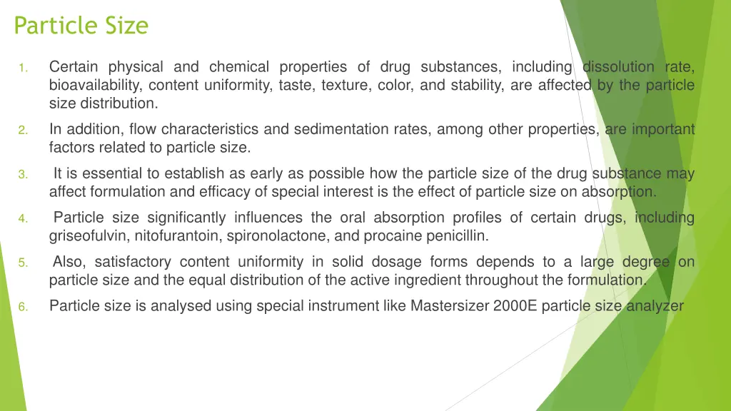 particle size