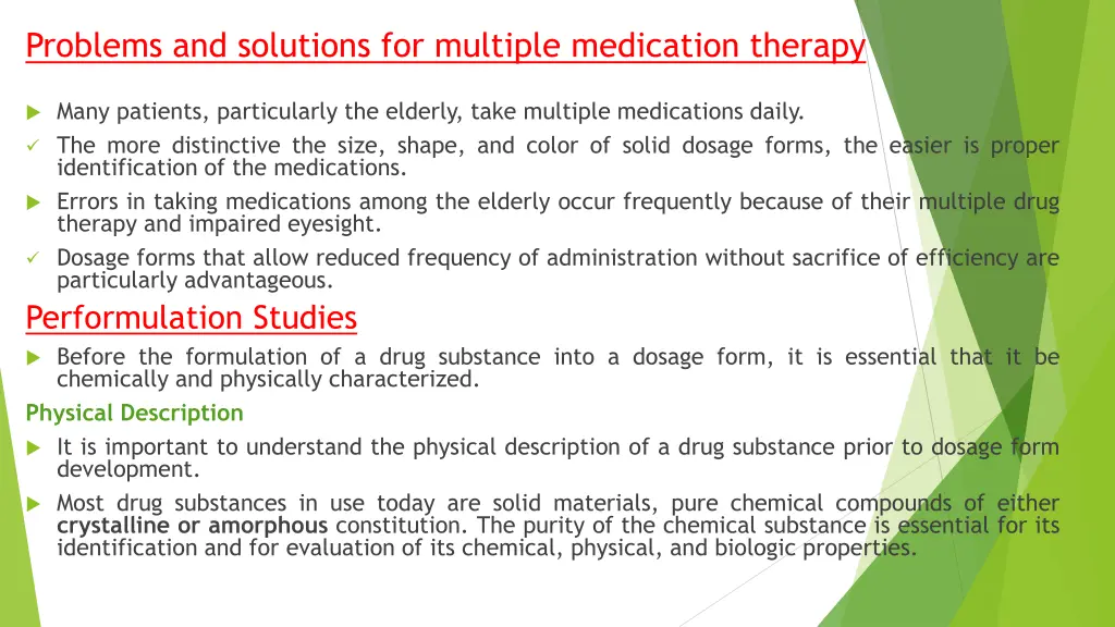 problems and solutions for multiple medication