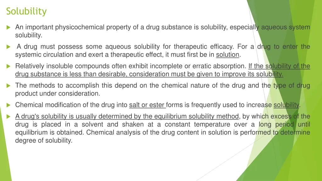 solubility