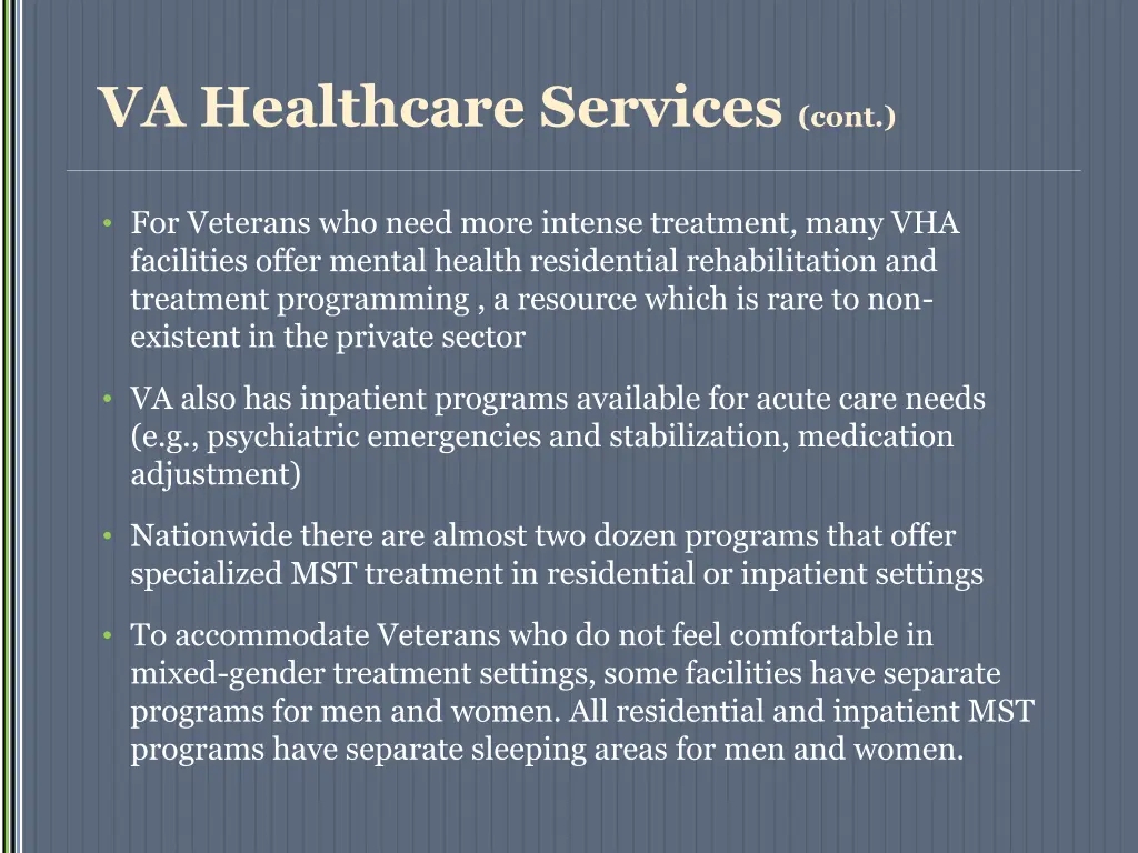 va healthcare services cont