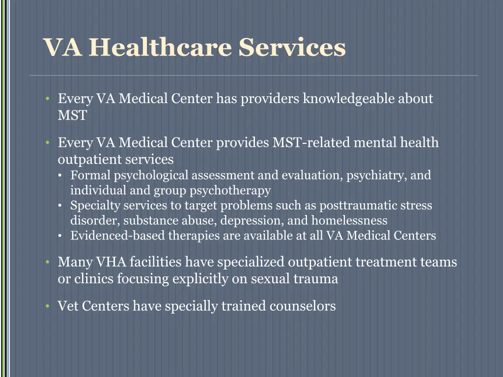 va healthcare services