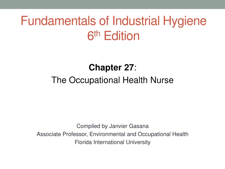 fundamentals of industrial hygiene 6 th edition