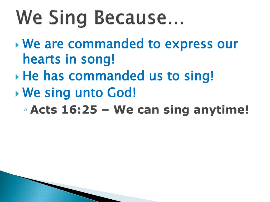 we are commanded to express our hearts in song 3