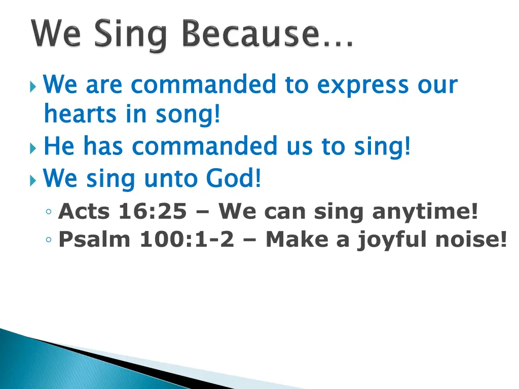 we are commanded to express our hearts in song 4