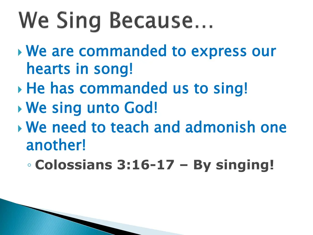 we are commanded to express our hearts in song 5