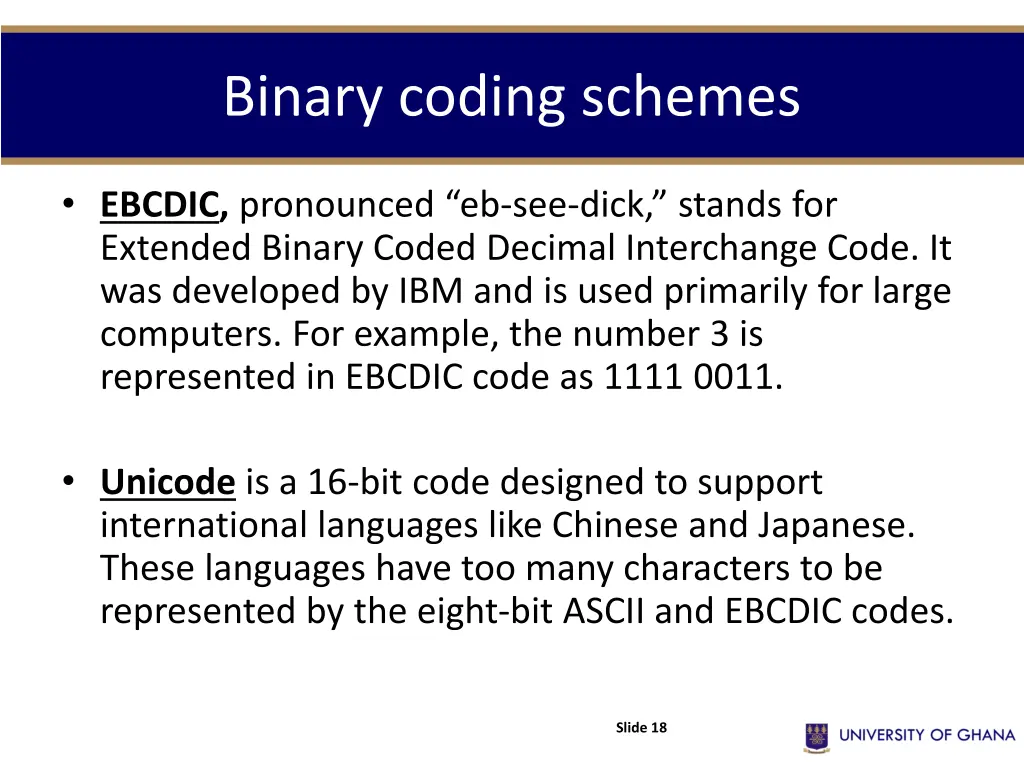 binary coding schemes 4