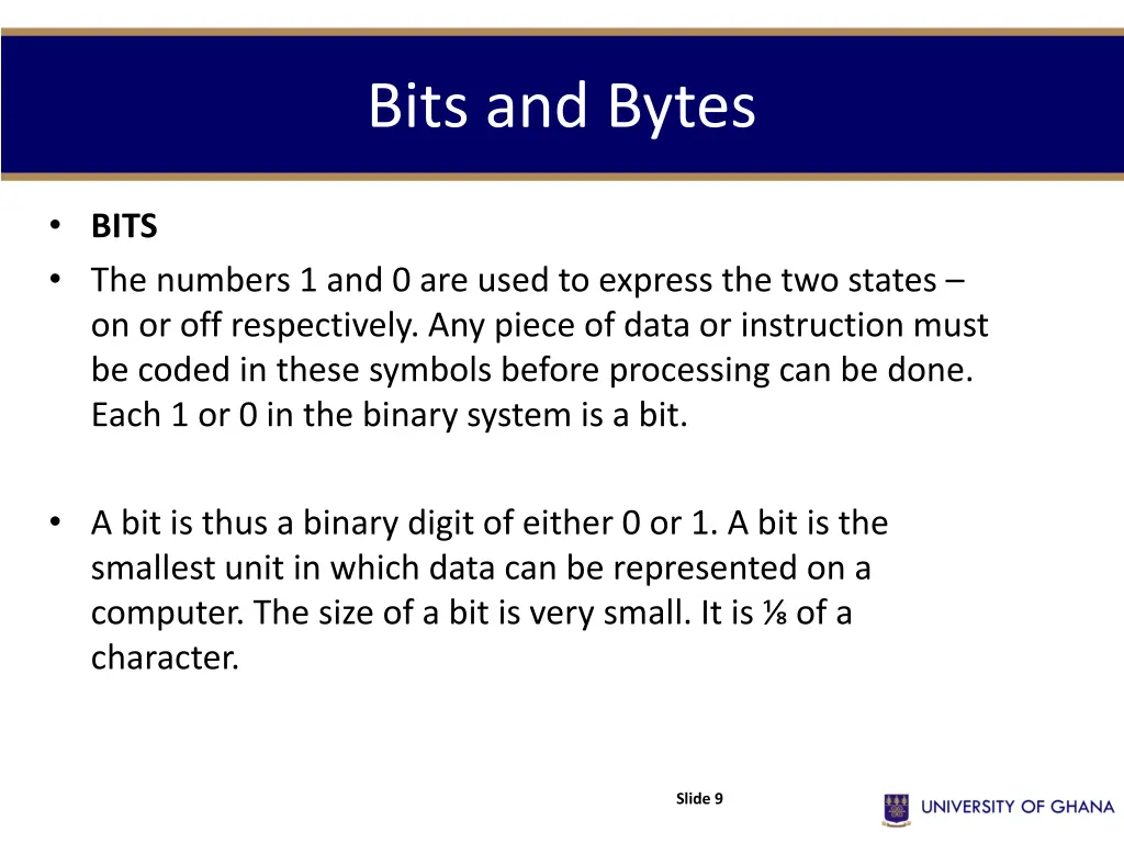 bits and bytes