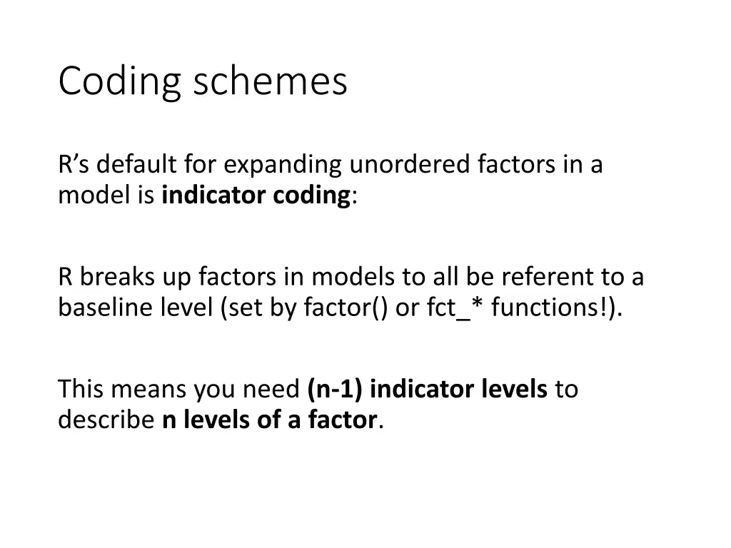 coding schemes