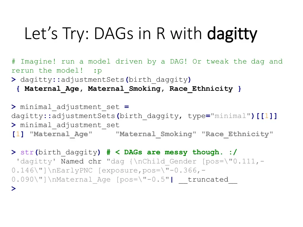 let s try dags in r with dagitty 2