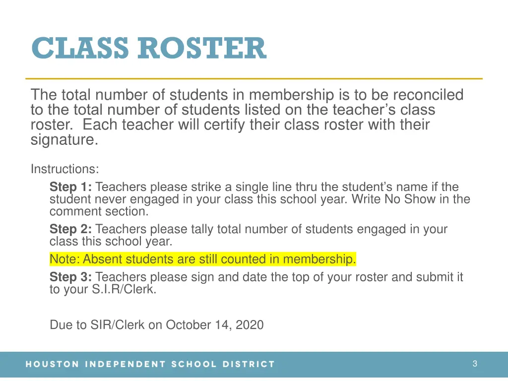 class roster