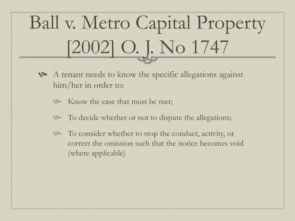 ball v metro capital property 2002 o j no 1747