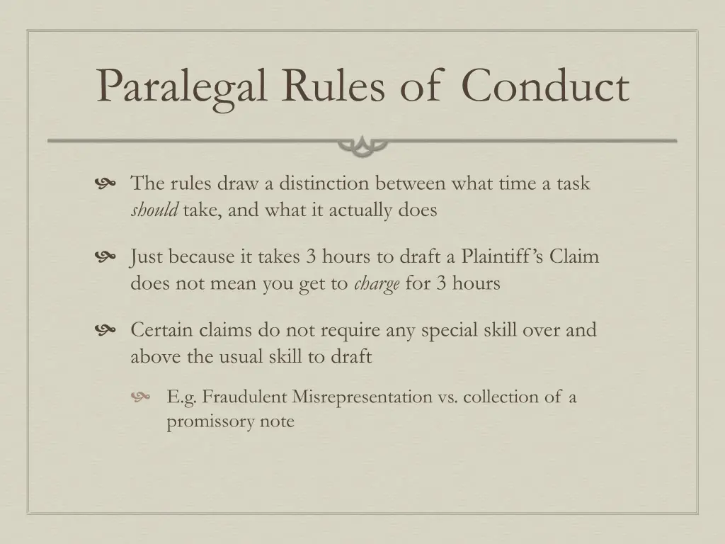 paralegal rules of conduct