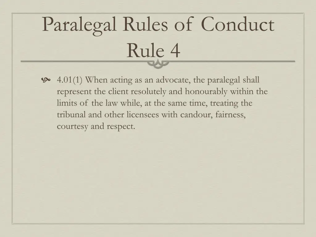 paralegal rules of conduct rule 4