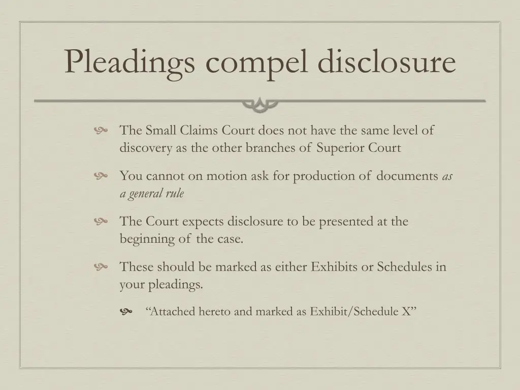 pleadings compel disclosure