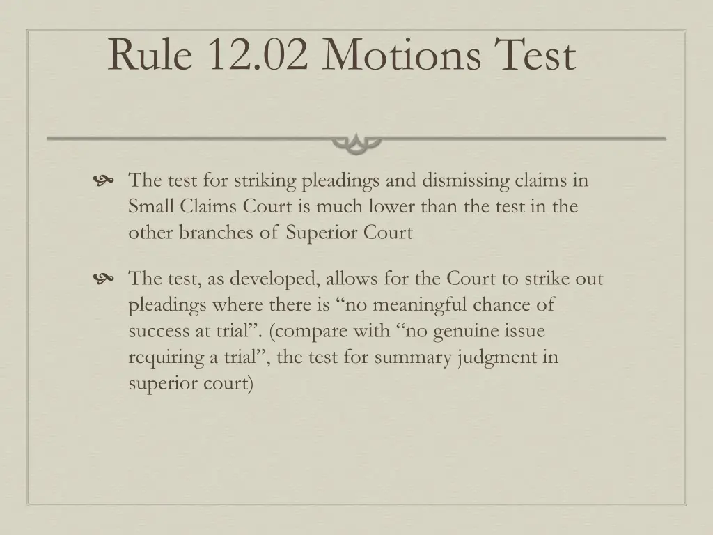 rule 12 02 motions test