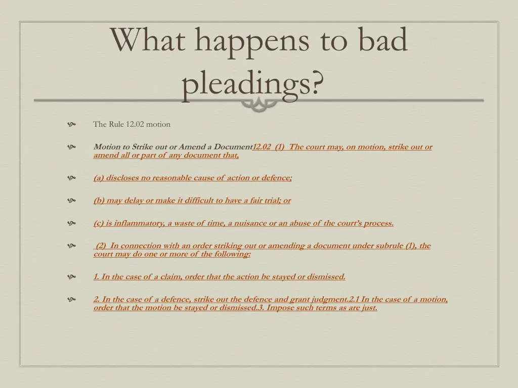 what happens to bad pleadings