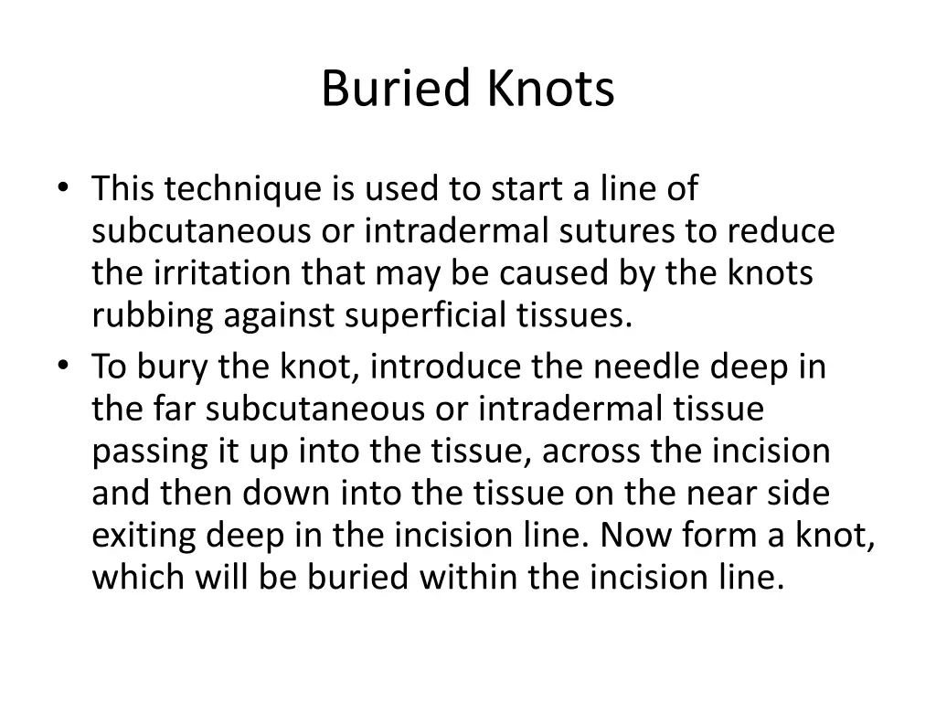 buried knots