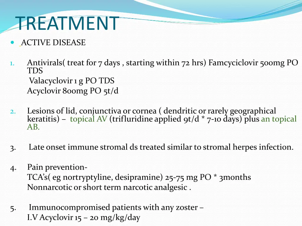 treatment active disease