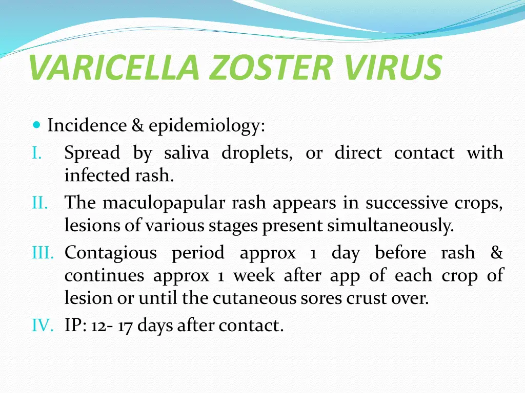 varicella zoster virus