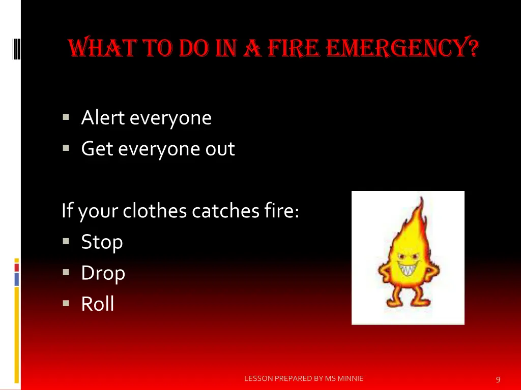 what to do in a fire emergency