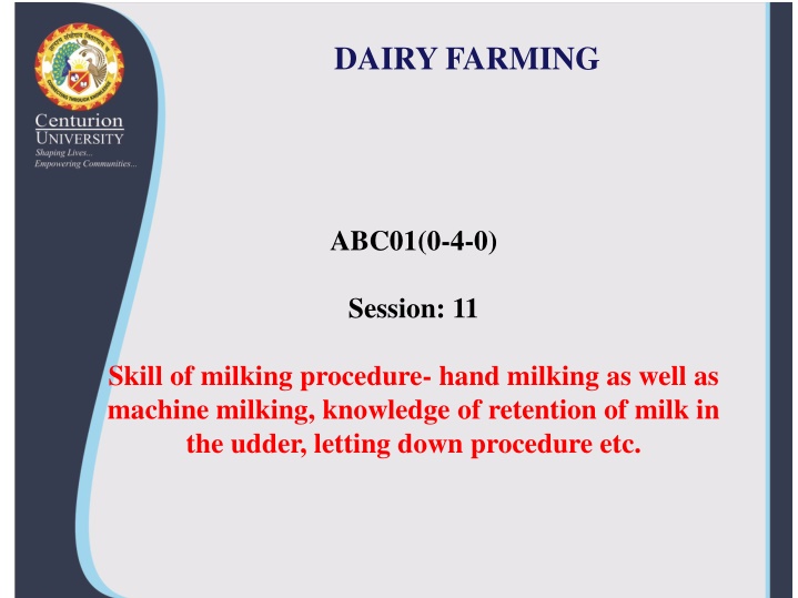 dairy farming