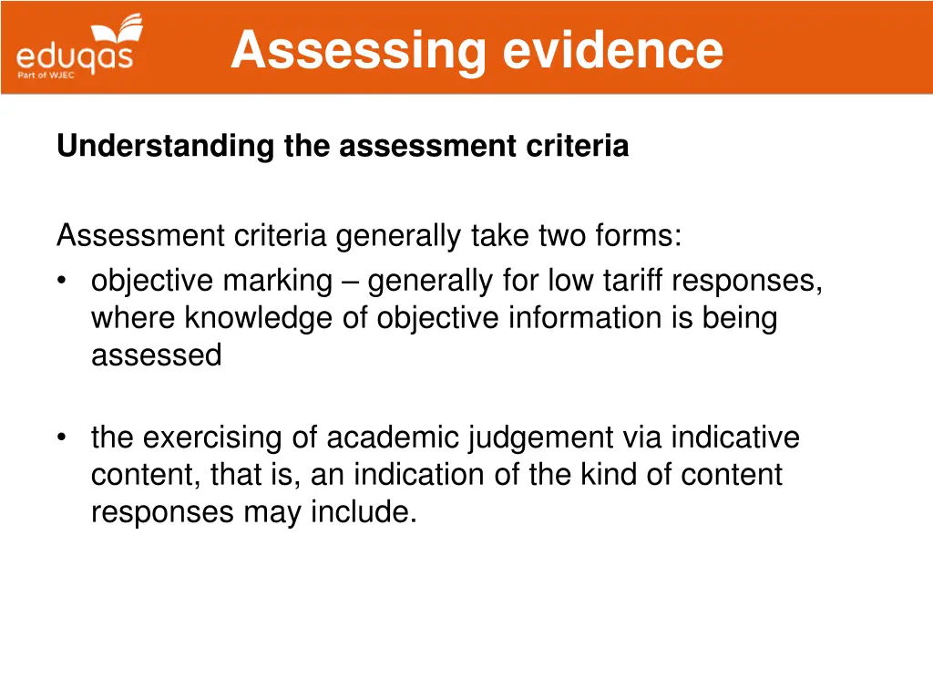 assessing evidence 1