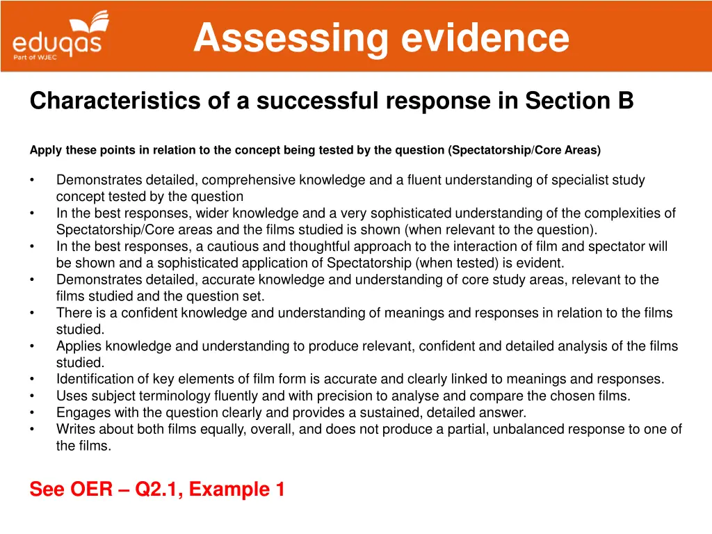 assessing evidence 13