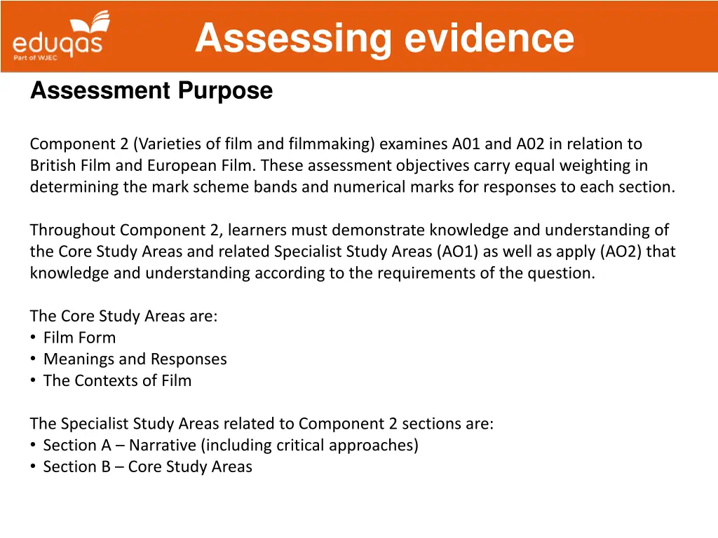 assessing evidence 16