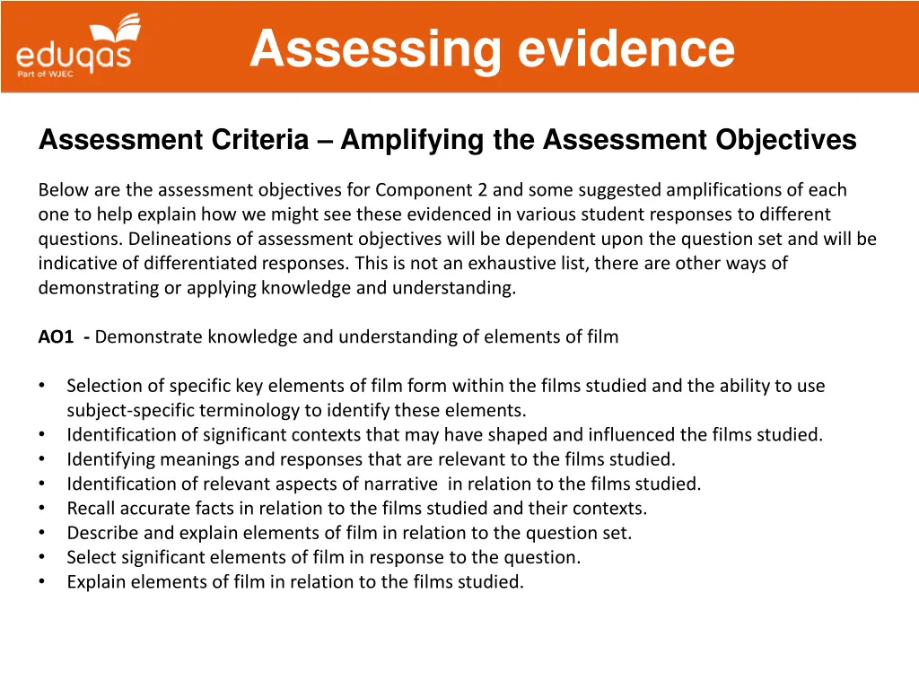 assessing evidence 17