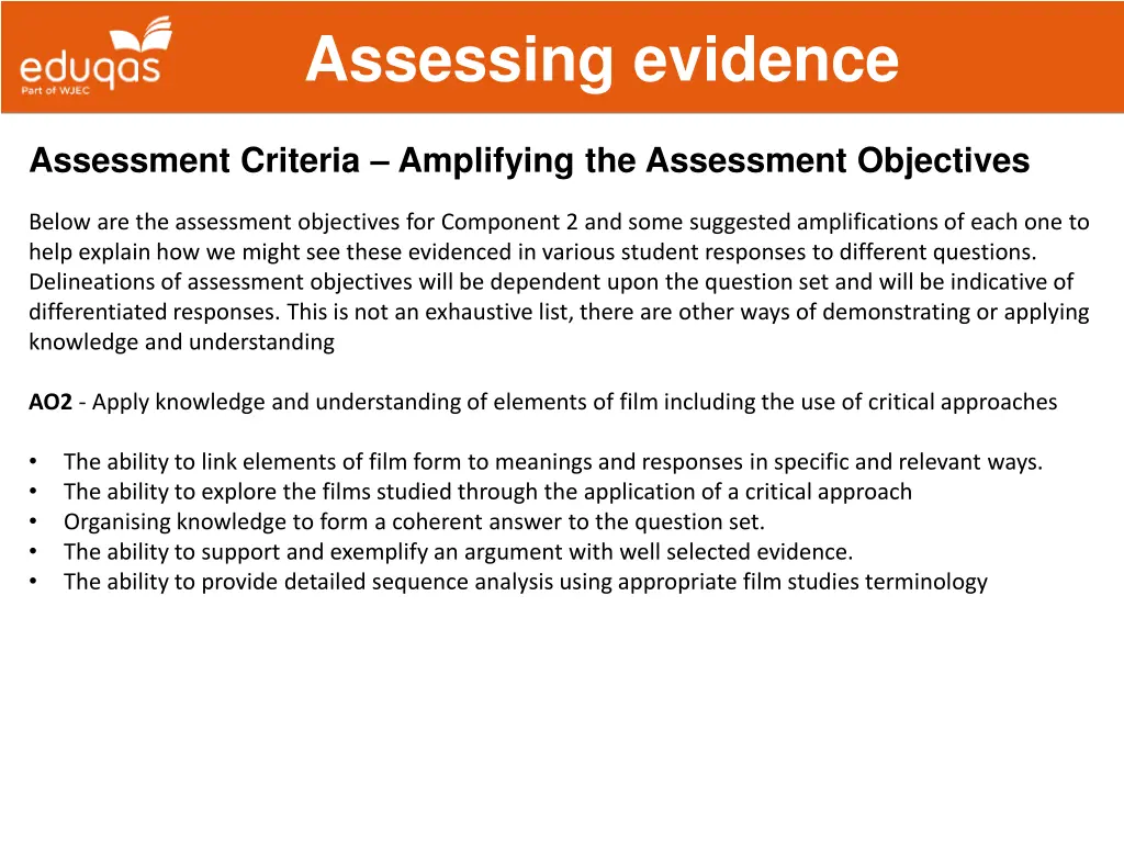 assessing evidence 18