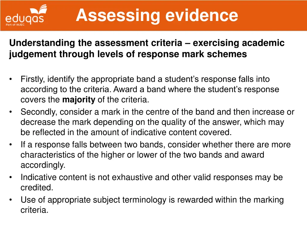 assessing evidence 3