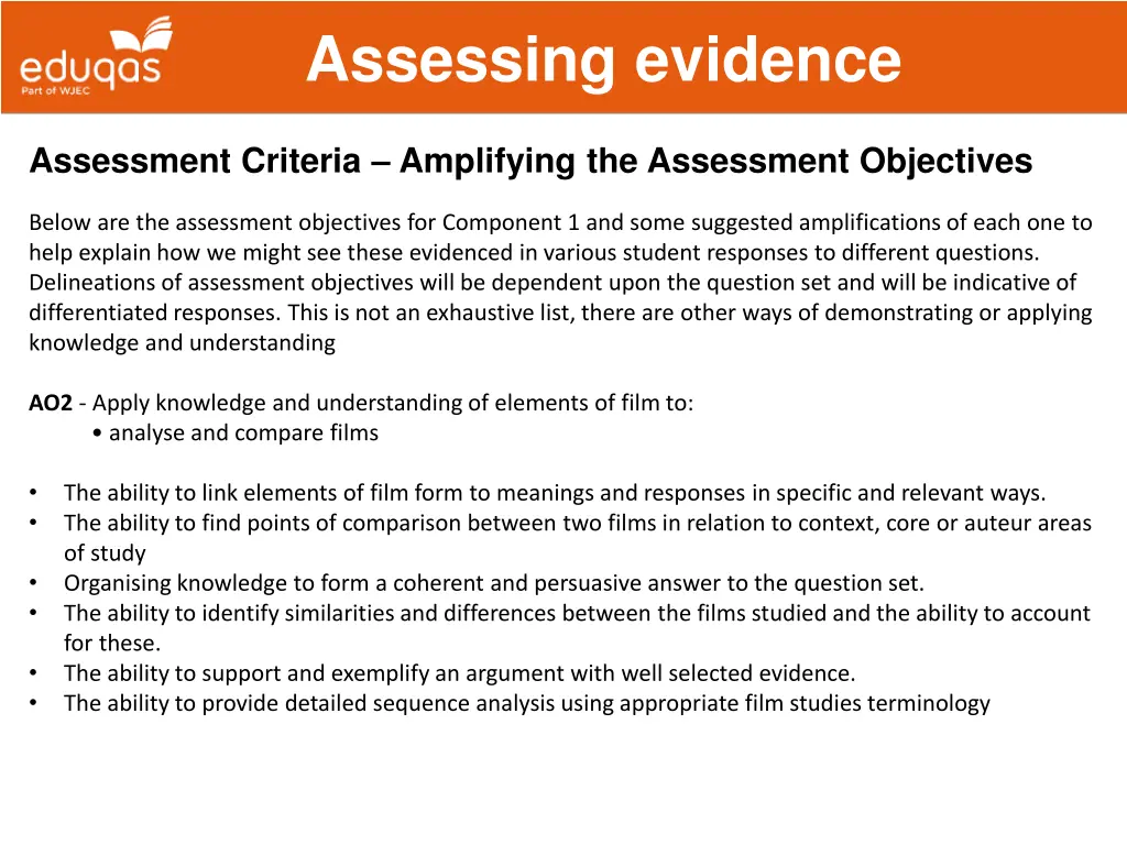 assessing evidence 8