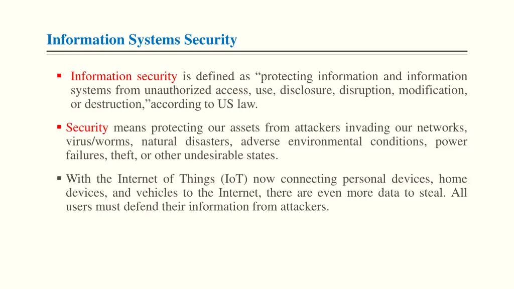 information systems security