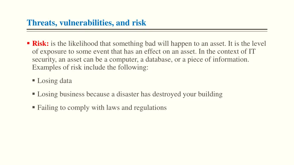 threats vulnerabilities and risk 1