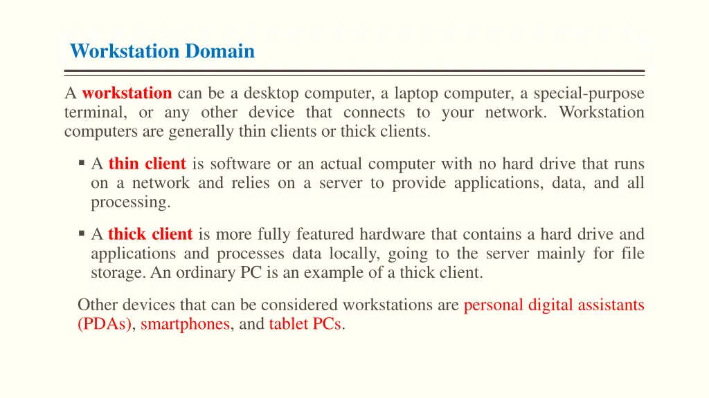 workstation domain