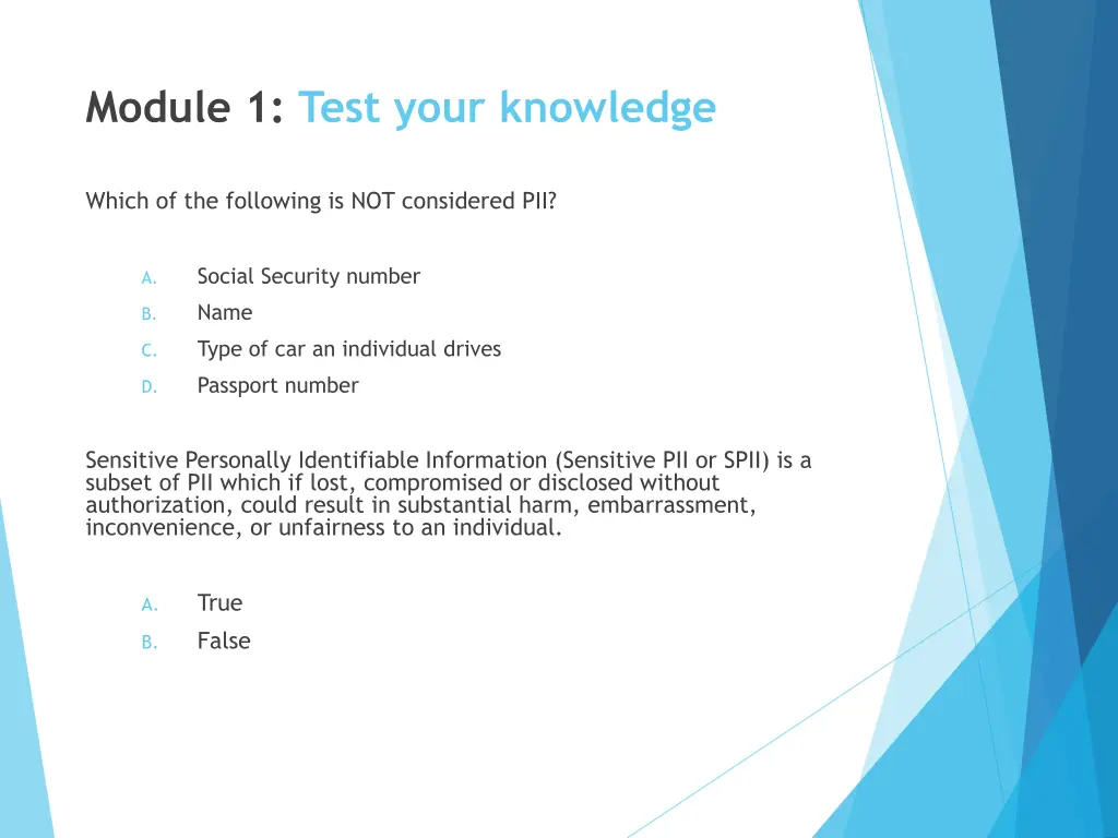 module 1 test your knowledge