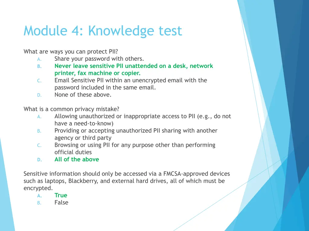 module 4 knowledge test