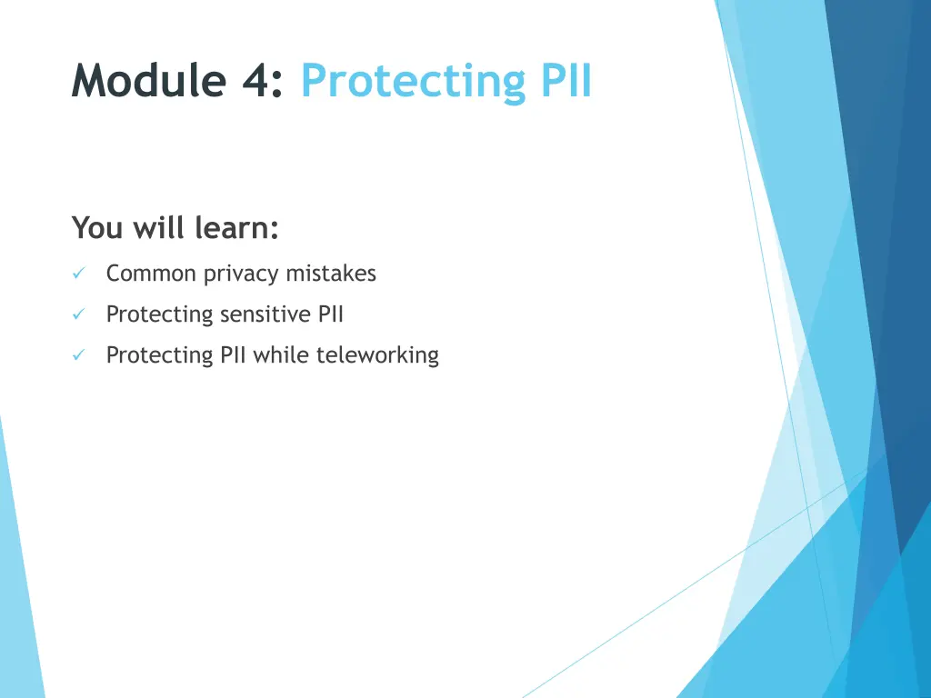 module 4 protecting pii